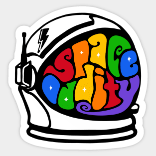 Space Oddity Astronaut Helmet Word Art Sticker